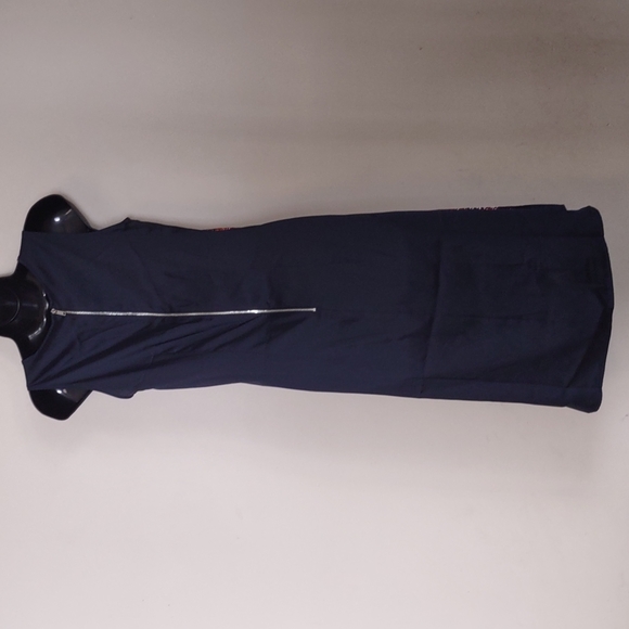 DKNY Sleeveless Printed Shift Dress Russet - Picture 7 of 9